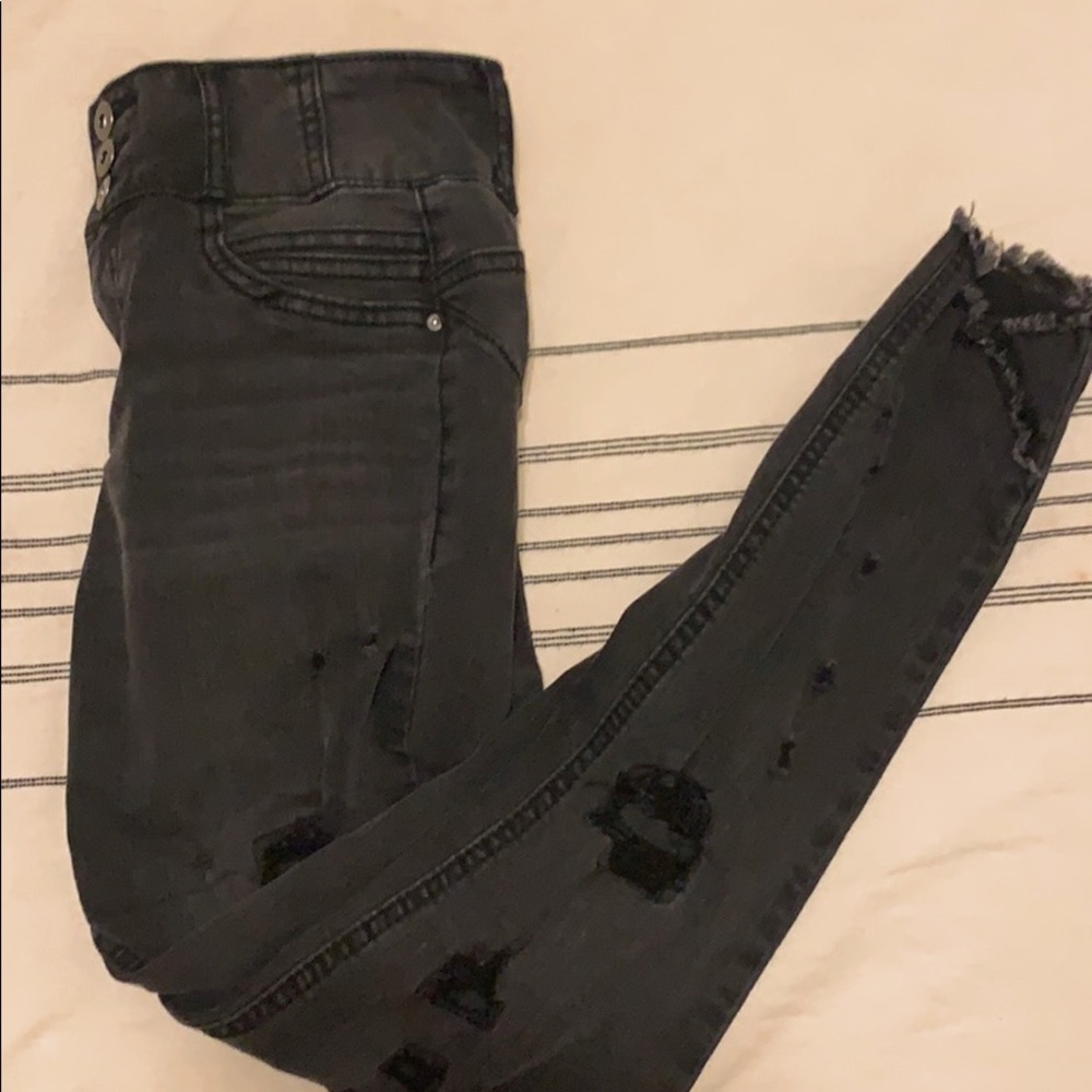 Black ripped jeans